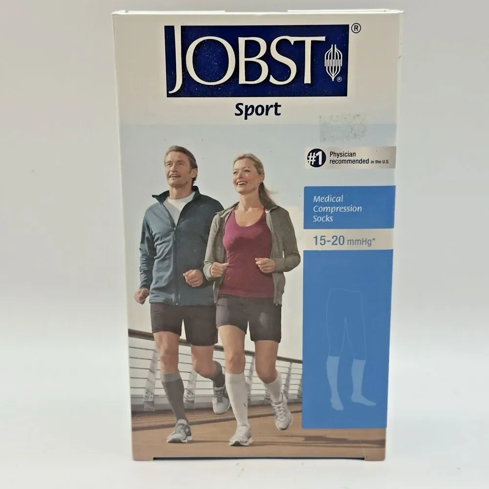 Jobst Medical Activewear S Knee High Compression Socks 15-20 mmHg Cool Black NEW